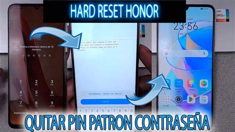 HARD RESET TODOS LOS HONOR QUITAR PIN PATRON CONTRASEÑA BLOQUEO DE