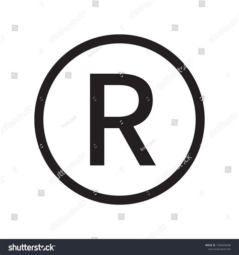 registered trademark symbol icon trendy outline stock vector royalty