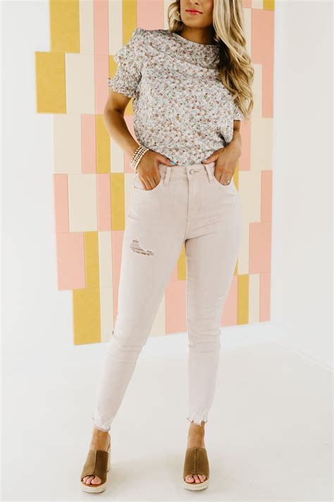 Vervet Denim The Haylie High Rise Crop Skinny Jean Final Sale Mod Boutique