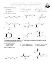 Naming And Drawing Functional Groups Practice Worksheet Naming And