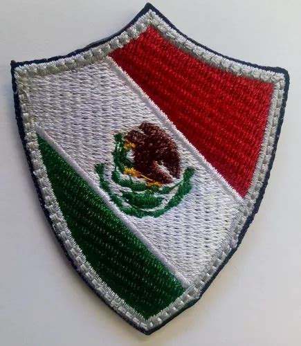 Parche Bordado Bandera Escudo Mexico De X Cm Con Velcro En Venta En