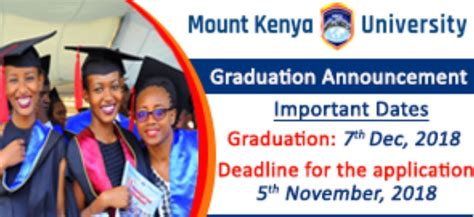 Mount kenya university mku 15th graduation ceremony and list 2018 – Artofit