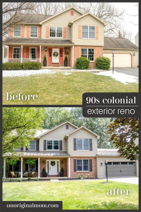 90s Colonial Exterior Renovation - AFTER! - unOriginal Mom