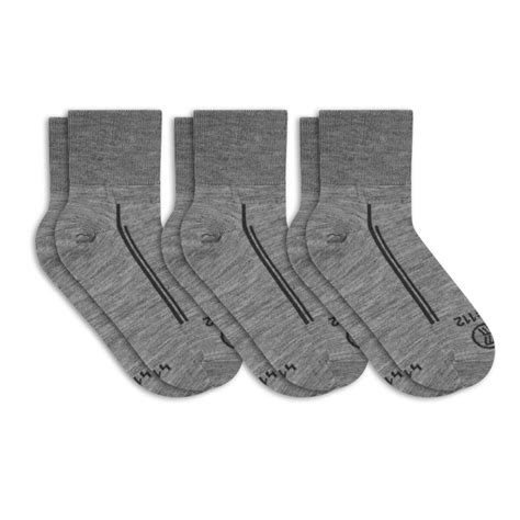 Go Wide Lite Merino Wool Extra Wide Ankle Socks 3 Pack Wundersocks