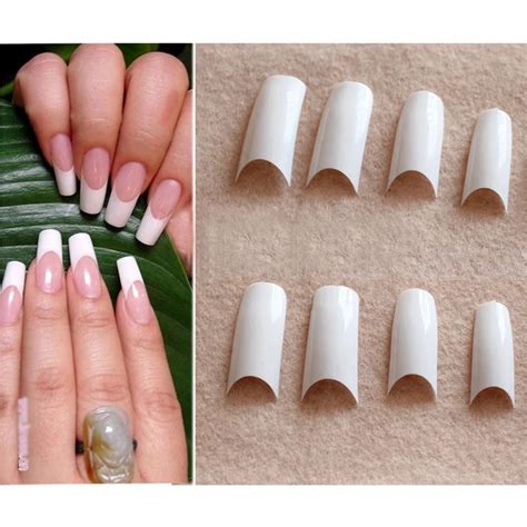 500pcs False Nails French Nail Tips Smile French Manicure Fake Nail For Women Hot Sale Nail Art