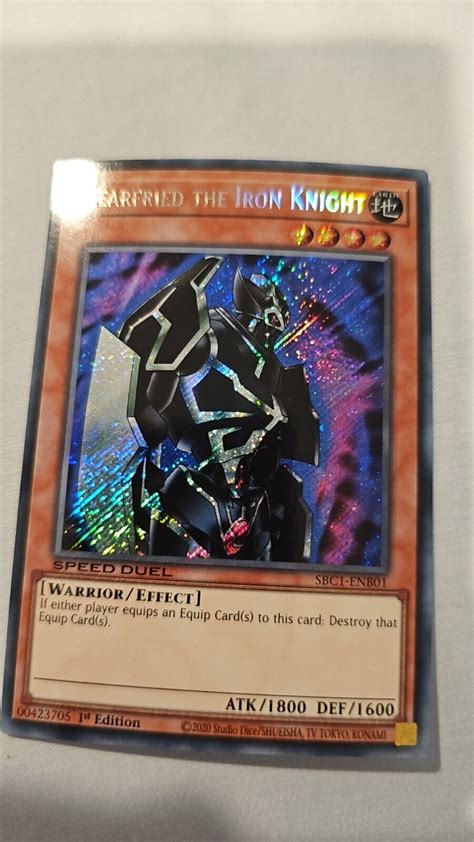 Yu Gi Oh TCG 1x Gearfried The Iron Knight Secret Rare SBC1 ENB01 X1