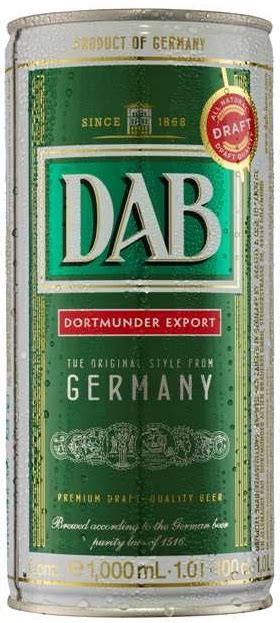 Пиво ДАБ Оригинальное 1 л, ж/б, купить пиво DAB Original, баночное ...