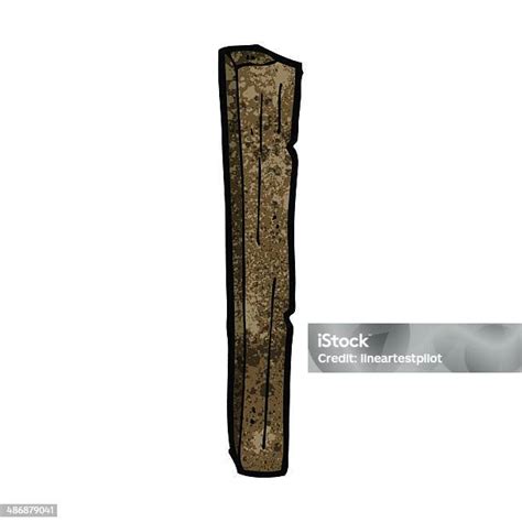 Cartoon Wooden Post Stock Illustration Download Image Now Bizarre