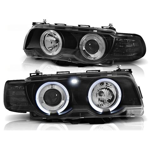 Scheinwerfer Xenon CCFL Angel Eyes schwarz passt für BMW 7er E38 ab