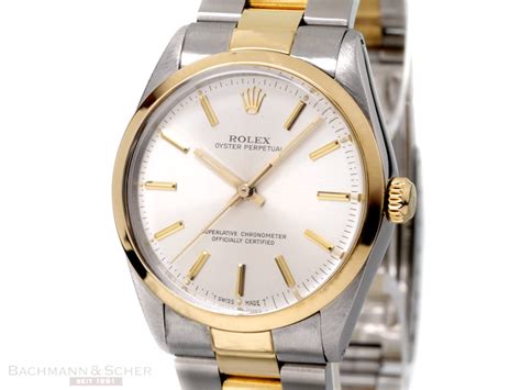 Rolex Vintage Oyster Perpetual Ref K Yellow Gold Stainless Steel