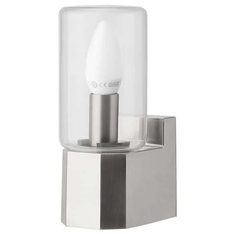 Светильник с розеткой Ikea Molnslag, никелированный – заказать с ...