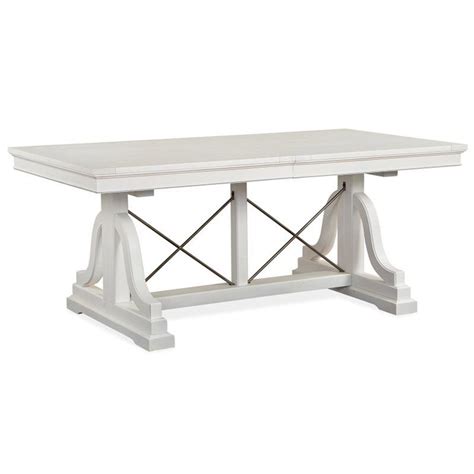 20 White Trestle Dining Table