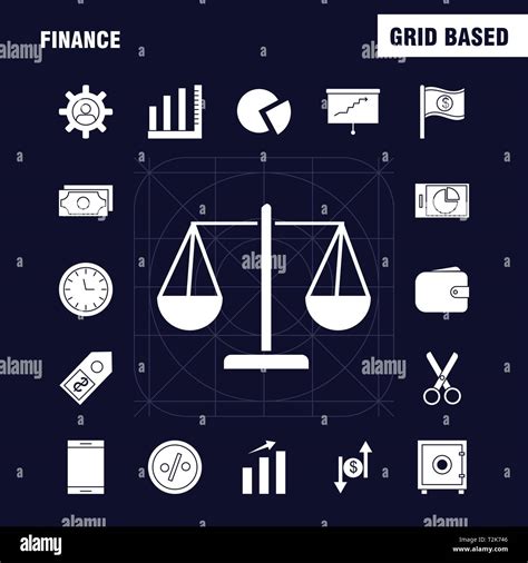 Finanzas Glifo S Lido Conjunto De Iconos Para La Infograf A Mobile Ux