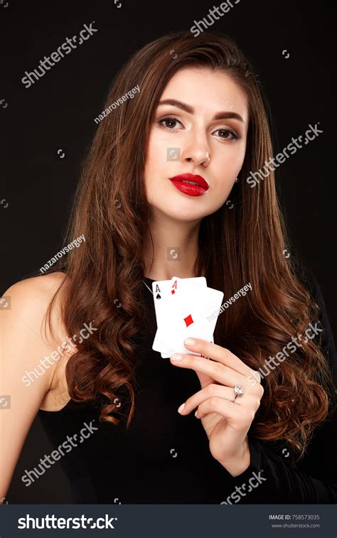 Sexy Curly Hair Brunette Posing Two Stock Photo Shutterstock