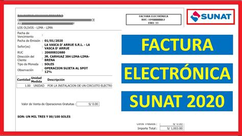 Cómo Emitir Una Factura Electrónica 2020 Sunat Youtube