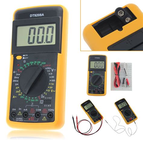 DT 9208A Digital Multimeter Voltage Diode Freguenc Grandado