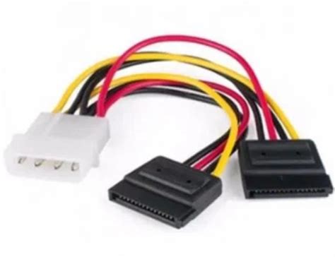 Переходник питания MOLEX (молекс) 4 pin -> 2 x SATA (сата) 15 pin ...
