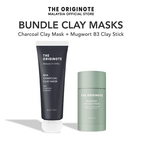 The Originote Bundle Charcoal Clay Mask Mugwort B3 Clay Stick