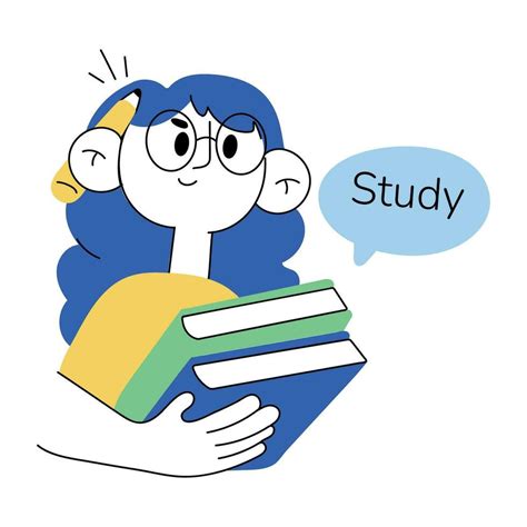 Trendy Study Books 34798108 Vector Art At Vecteezy