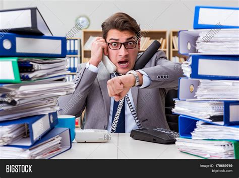 Busy Businessman Under Image And Photo Free Trial Bigstock