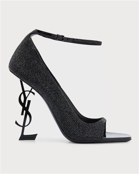 Saint Laurent Opyum Strass Ankle Strap Sandals Shopstyle