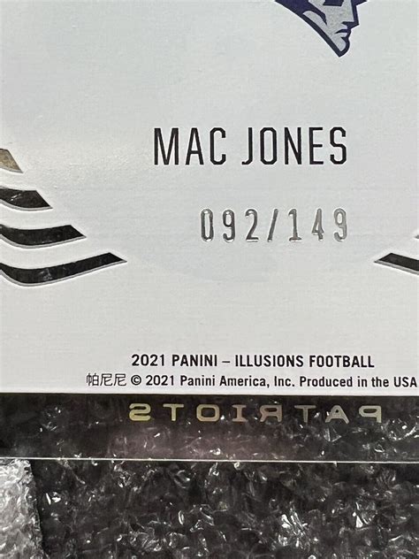 Mac Jones 149 2021 Illusions Mystique REd SP RC Patriots Rare Insert