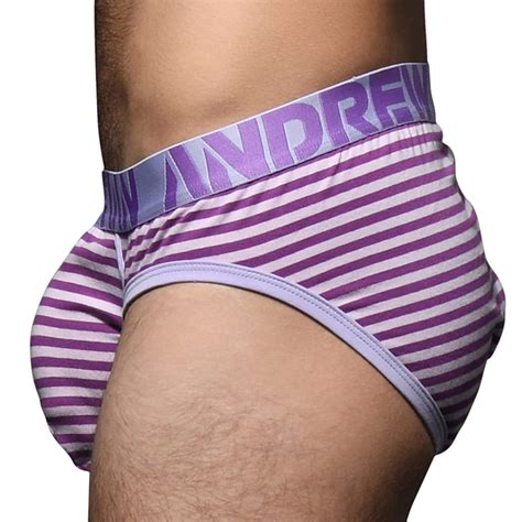 Andrew Christian Almost Naked Lavender Stripe Briefs INDERWEAR