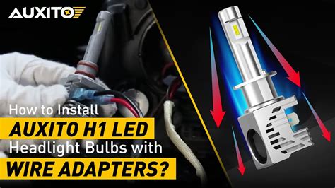 How to Install H1 LED Headlight Bulbs with Wire Adapters | AUXITO - YouTube