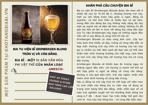 Kho Bia B Nh P Kh U S Vi T Nam Bia Tu Vi N B Grimbergen Blonde