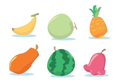 fruit vector set  vector art  vecteezy