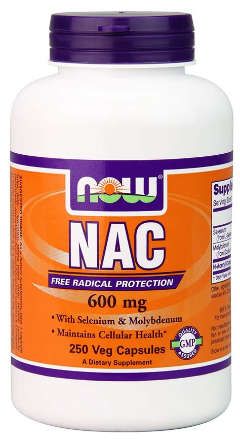 NOW Foods Nac-Acetyl Cysteine 600mg, 250 Vcaps Healthy Foods To Eat ...