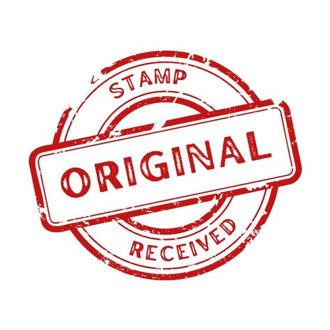 Sello Sello Original Recibido Vector Premium