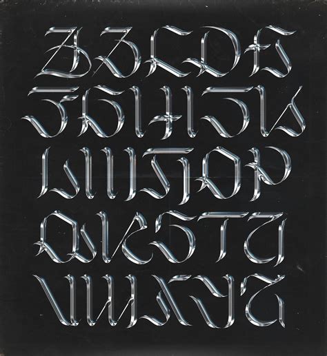 Original Chrome Typeface Design Guccimaze Yuta Kawaguchi