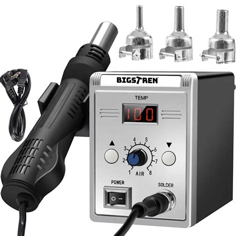 Stacja Lutownicza Hot Air Lutownica na Gorące Powietrze Zestaw Groty W