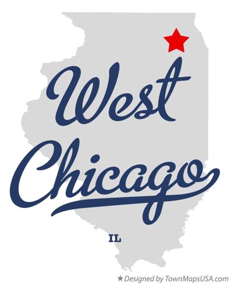 Map of West Chicago, IL, Illinois