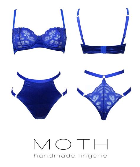 Royal Blue Silk Lingerie Set Lace Lingerie Silk Panties See Etsy