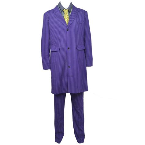 The Joker Costume For Batman The Dark Knight Rises Cosplay Stripe Suit