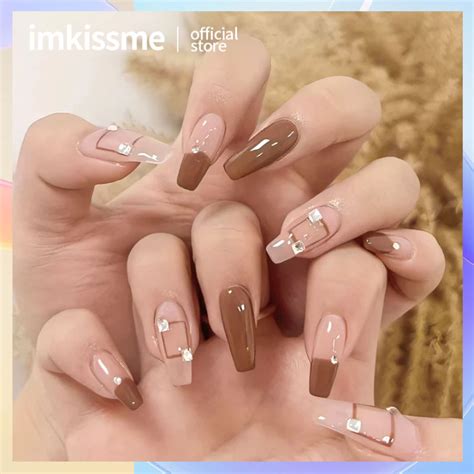 Press On Nails Square French Fake Nails Full Cover Nude Acrylic False Nails For Women And Girls
