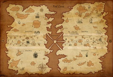 Mundo One Piece - Mapa del mundo de One Piece (2021) - Mapas Milhaud