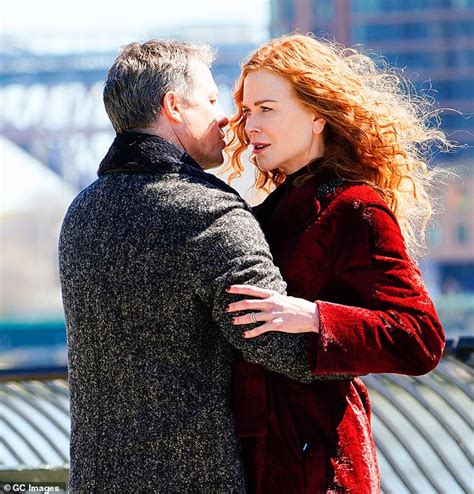 Nicole Kidman And Hugh Grant Hug And Kiss For A Scene In The New Series