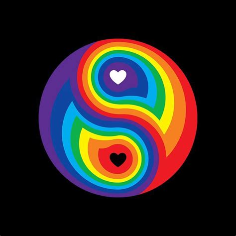 Rainbow Pride Ying Yang Meaning Love Rainbow Yin Yang LGBTQ Gay Pride Pride Month Gifts