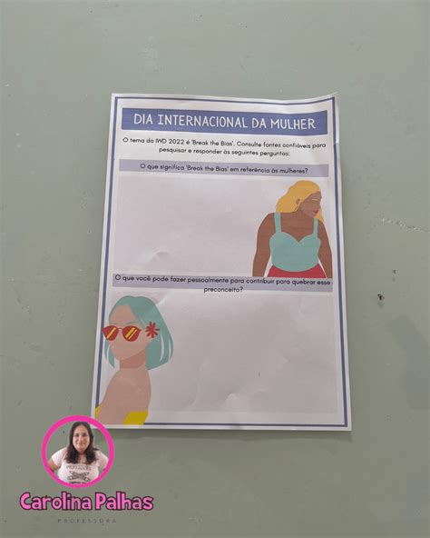 Atividade Dia Da Mulher Maternal