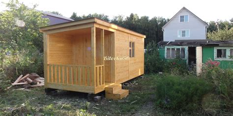 Бытовка с верандой – красивый и удобный вариант для проживания семьи на ...