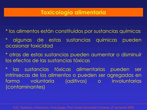 Ppt Toxicologia De Alimentos Powerpoint Presentation Free Download