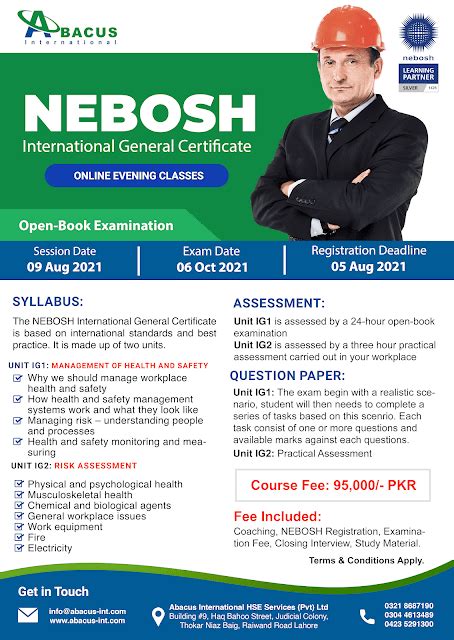 Right Off The Bat In Case You Re Taking A Nebosh In Lahore Test Soon