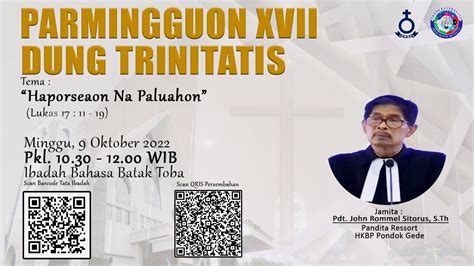 Parture Ni Parmingguon Xvii Dung Trinitatis Minggu Oktober