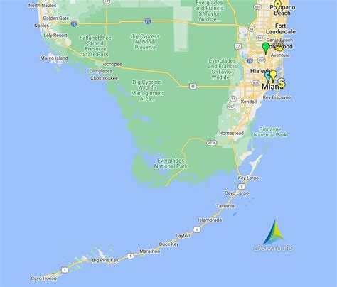 Map The Florida Keys Gaskatours Inc