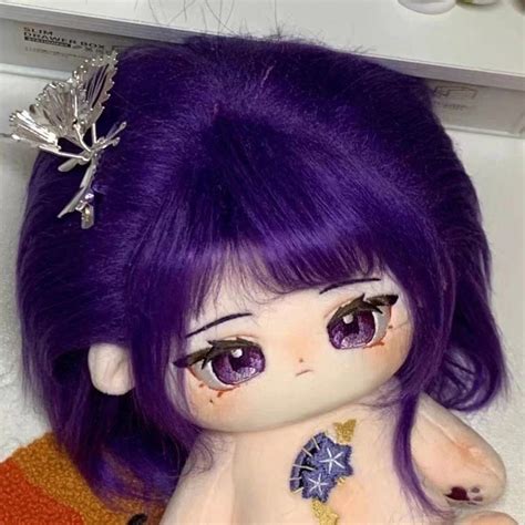 Genshin Impact Raiden Shogun Cotton Doll Plushie Holiday Gift Fried Hair Nude Doll LFUR Shopee
