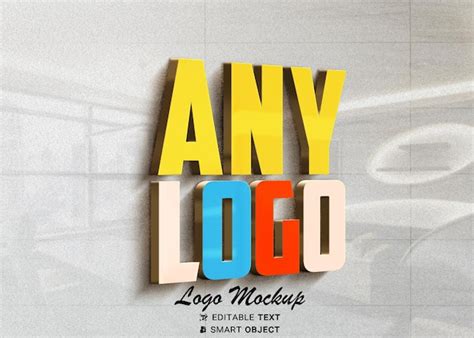 Premium Psd 3d Logo Mockup