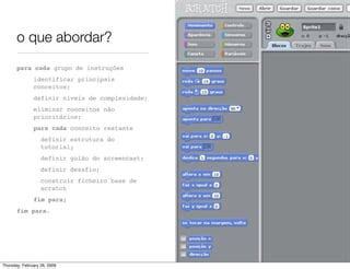 Scratch Ando O Sapo Partilhando Ideias E Desafios Ppt